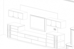 Beispiel CAD-Planung 3D Ansicht Medienschrank